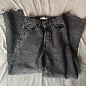 straight-leg black high waisted pacsun jeans